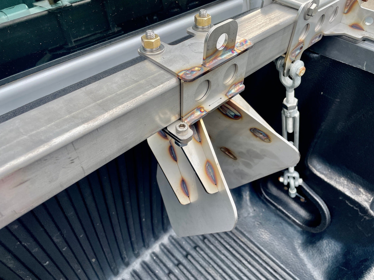 CTNEWMAN ENGINEERING Stainless steel truck bed motorcycle rack