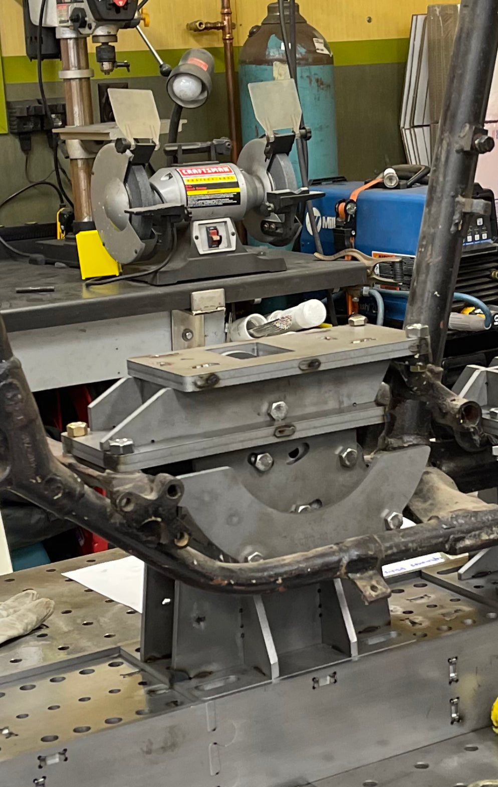 CTNEWMAN ENGINEERING BIG TWIN FRAME JIG (OPTIONAL ENGINE EXPANSION KIT)