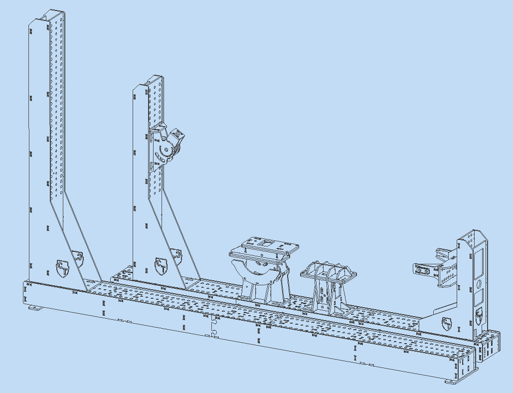 EXTRA LARGE BASE AND NECK UPRIGHT FOR BIG TWIN FRAME JIG