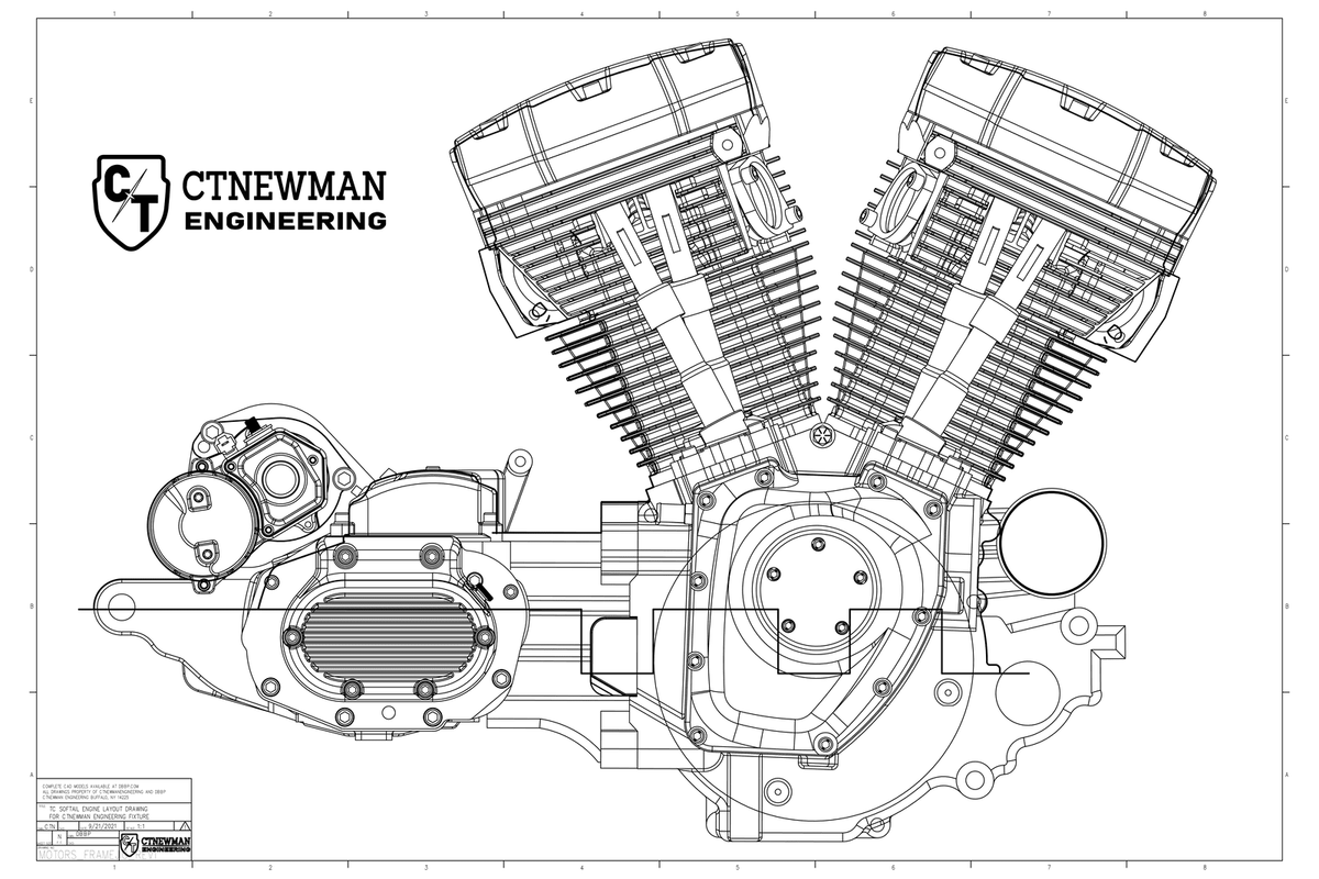 ENGINE EXPANSION KIT for BIG TWIN FRAME JIGS