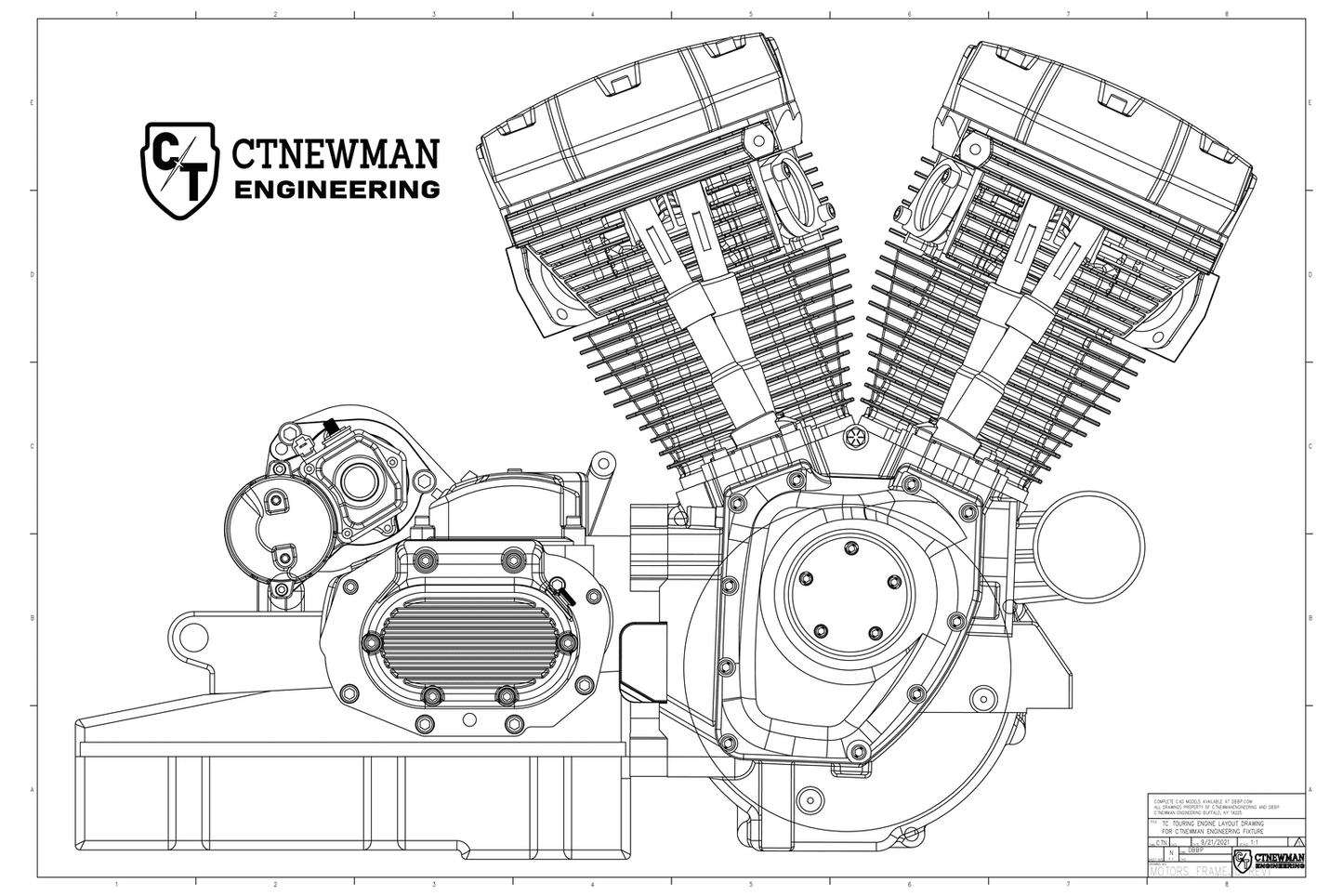 ENGINE EXPANSION KIT for BIG TWIN FRAME JIGS