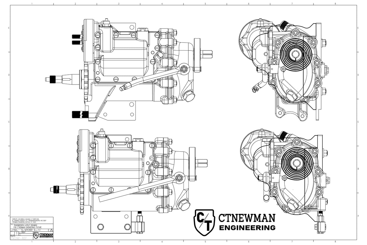 CTNEWMAN ENGINEERING BIG TWIN FRAME JIG (OPTIONAL ENGINE EXPANSION KIT)