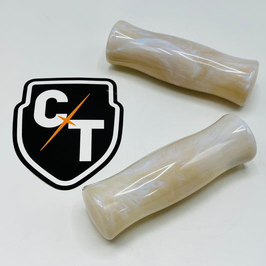 IVORY W/ BLUE PEARL ACRYLIC CONTOUR GRIP