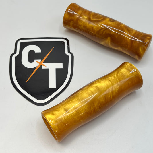 ORANGE SPARKLE ACRYLIC CONTOUR GRIP